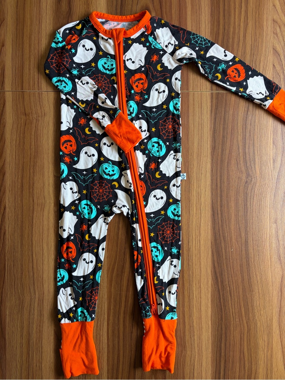 Monkeeroos 12-18M Halloween Ghost Zippy